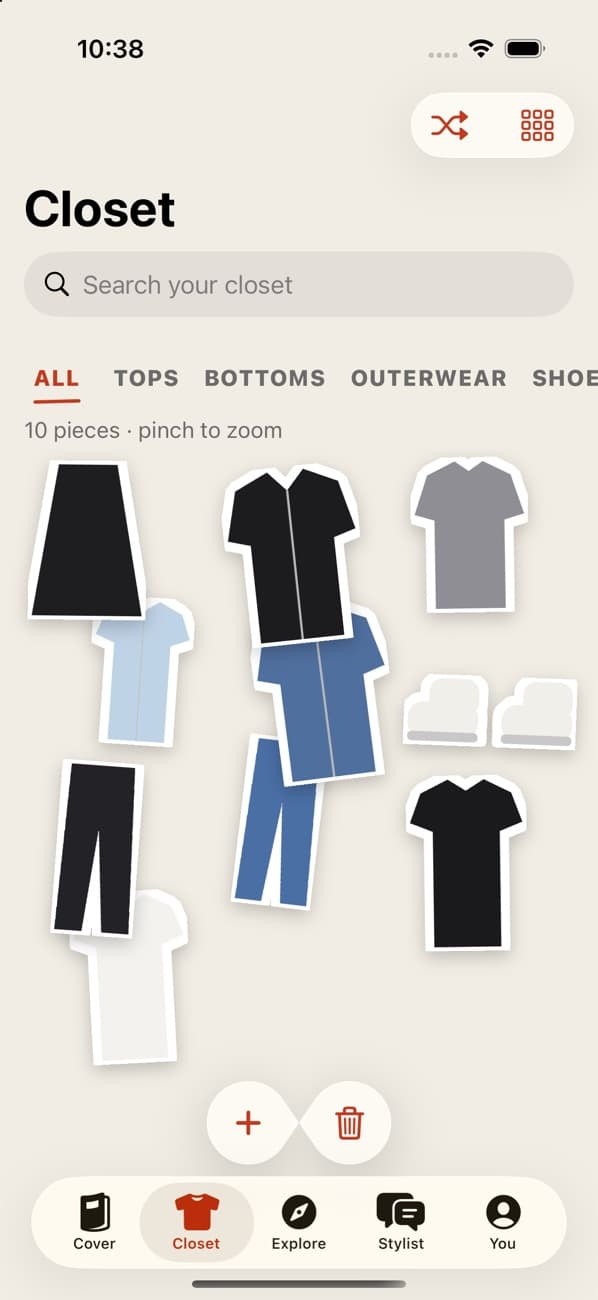 Fitpose closet screen, women's edition